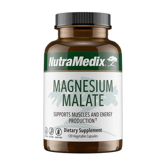 Magnesium Malate - 120 Vegetable Capsules (In-stock & Only Available Through Phone Order)